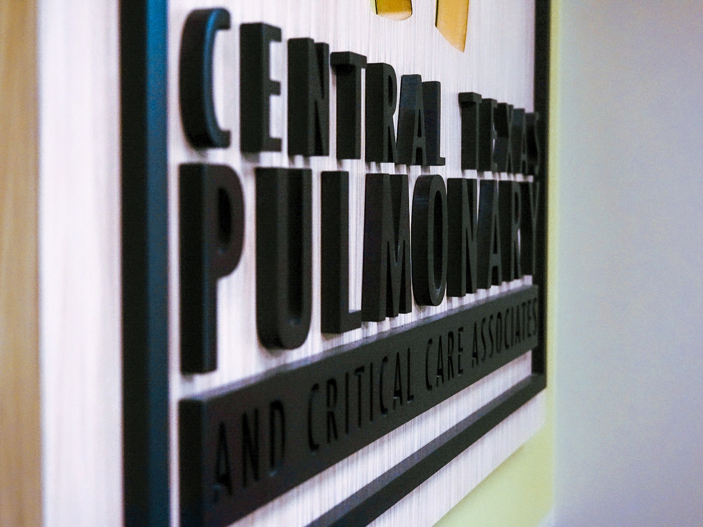 The Central Texas Pulmonary and Critical Care Associates sign in our office
